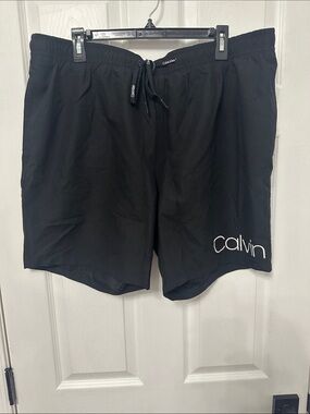 Calvin Klein Men’s Black Swim Shorts worn once
